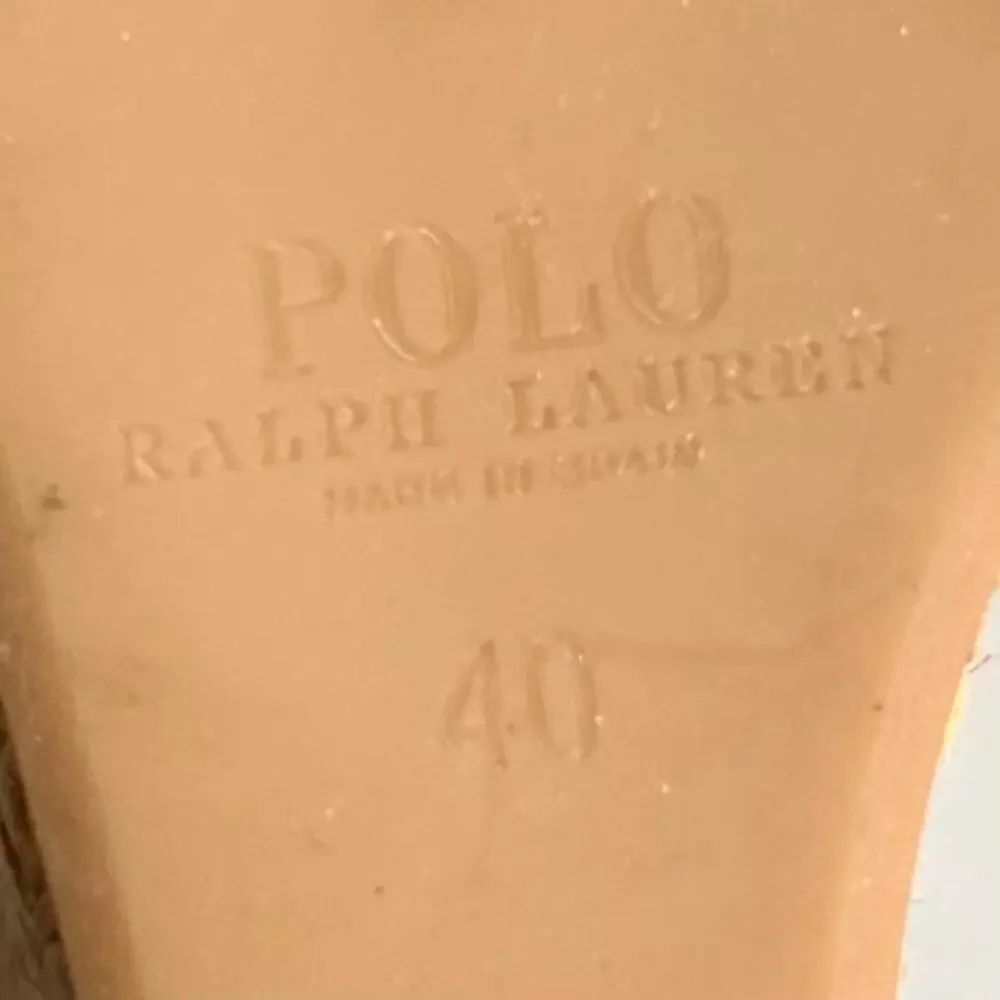 Polo Ralph Lauren Wedge Sandals Size 10 Espadrille Leather Tassels Boho‎ strappy